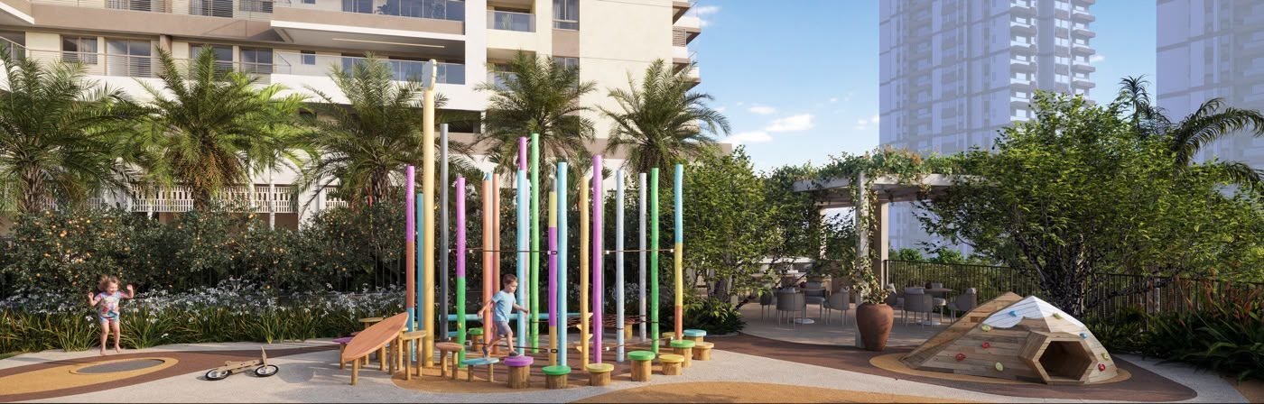 Playground colorido externo no Kronos by Tegra Barra da Tijuca
